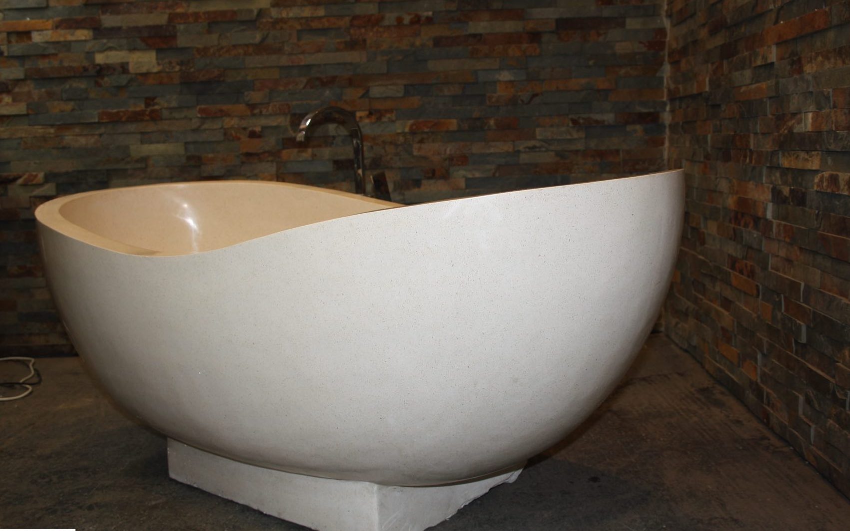 Handcrafted Terrazzo Stone Freestanding Bathtub - Spa Quality