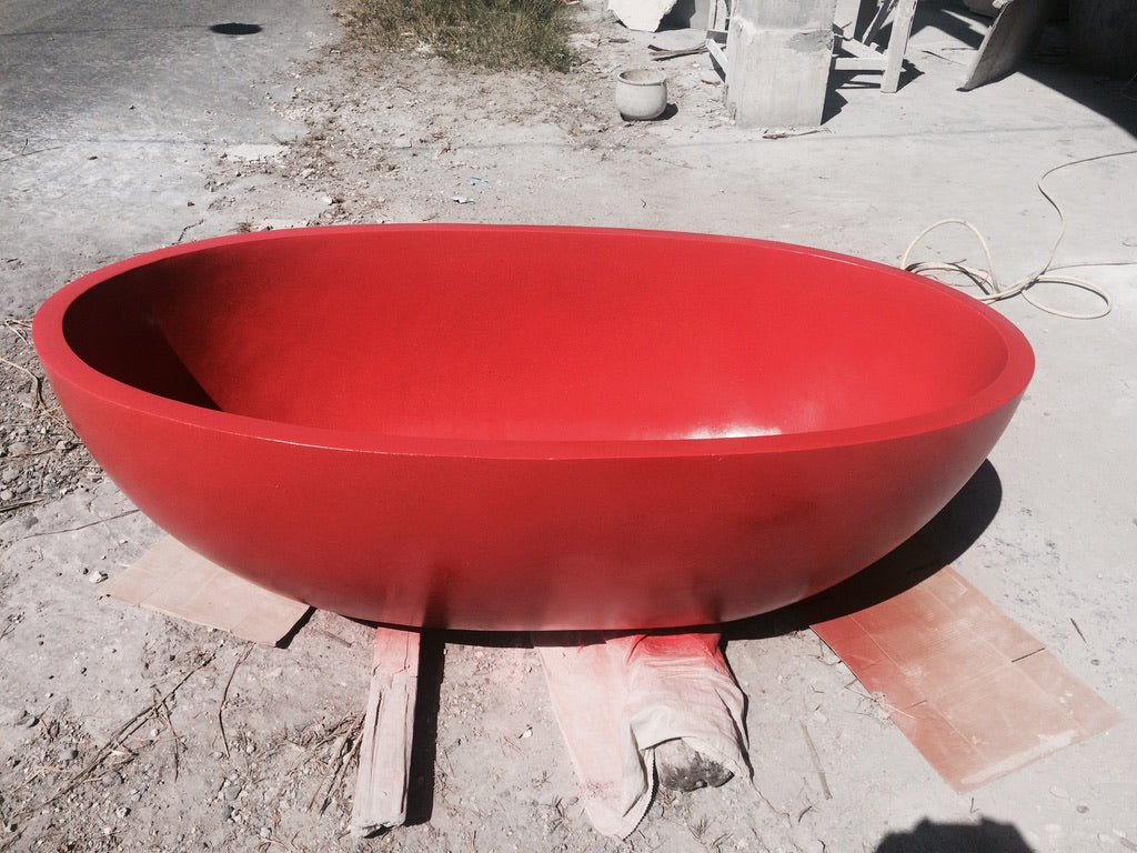 Handcrafted Terrazzo Stone Freestanding Bathtub - Spa Quality (Oval)