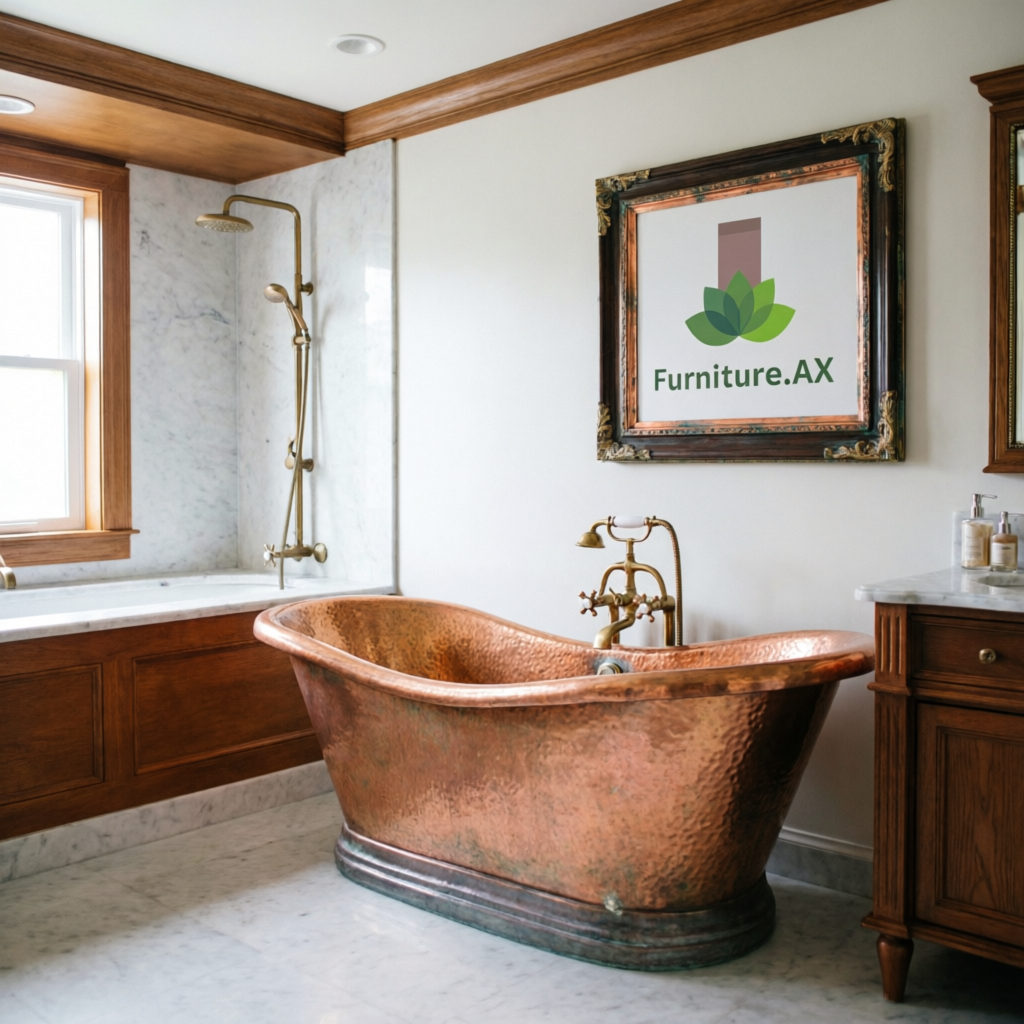 Handcrafted Copper Freestanding Bathtub - Spa Quality