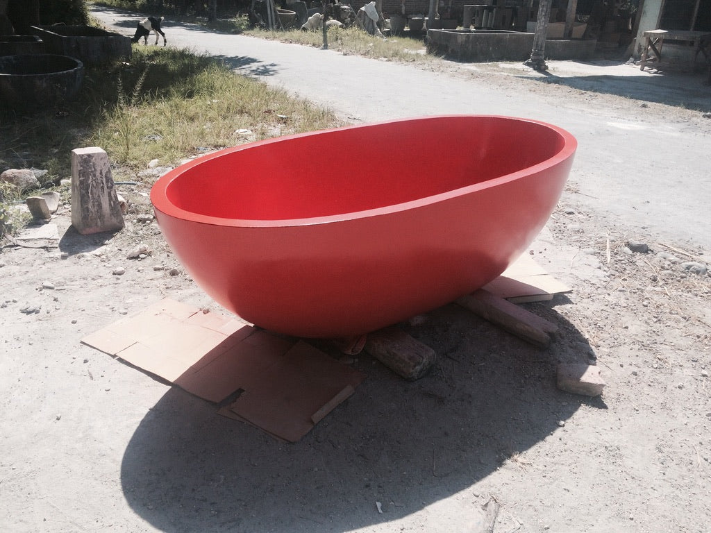 Handcrafted Terrazzo Stone Freestanding Bathtub - Spa Quality (Oval)
