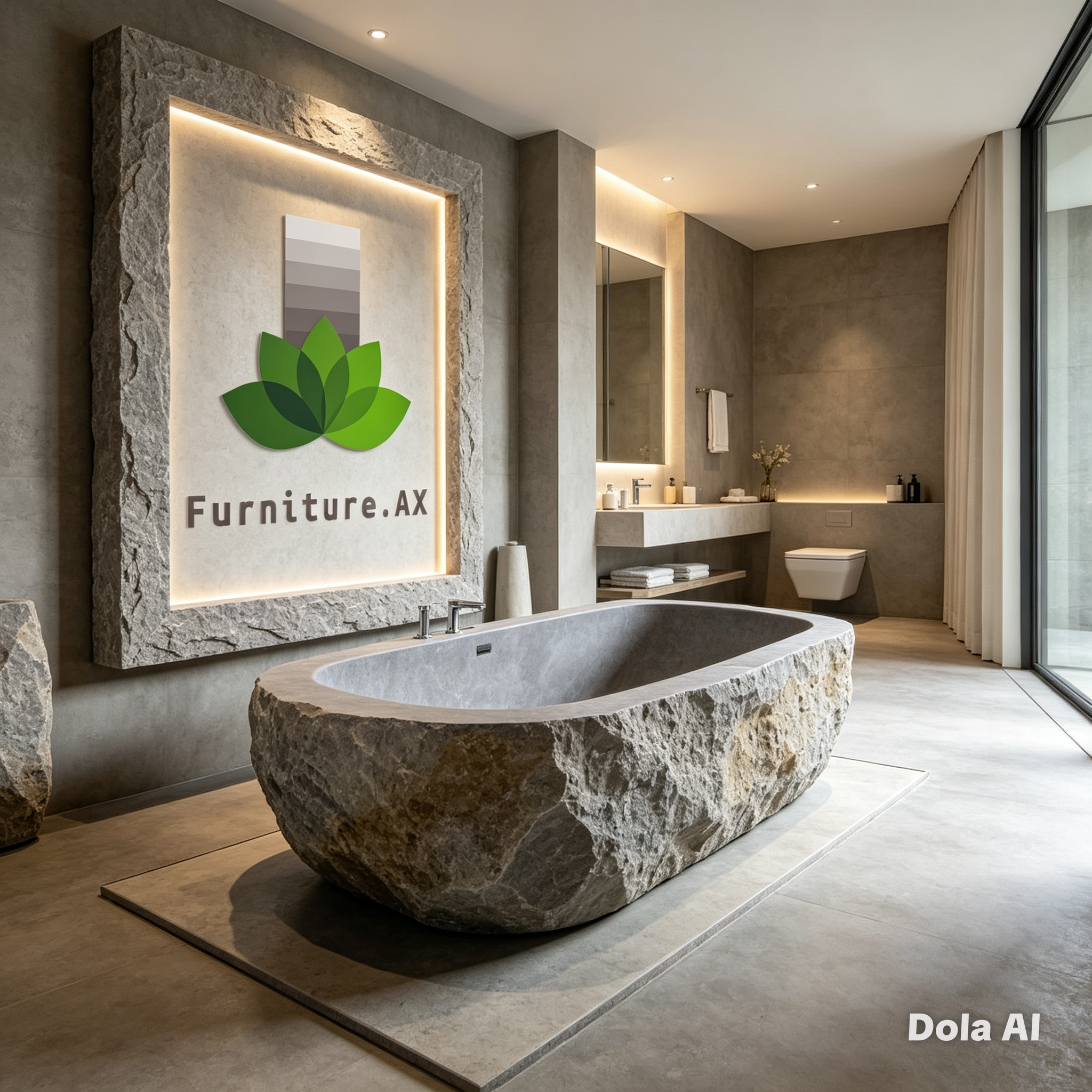 Handcrafted Natural Stone Freestanding Bathtub - Spa Quality