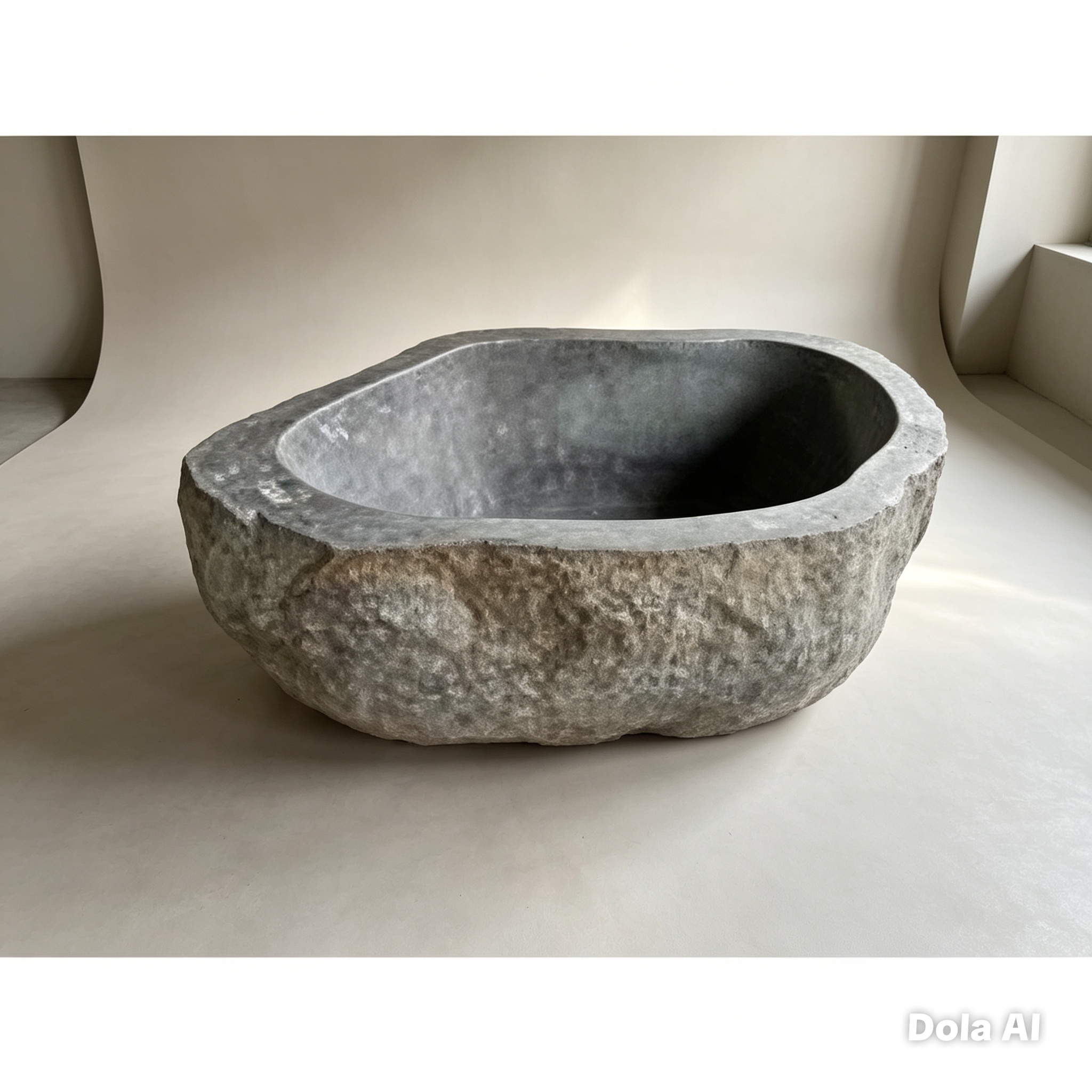 Handcrafted Natural Stone Freestanding Bathtub - Spa Quality