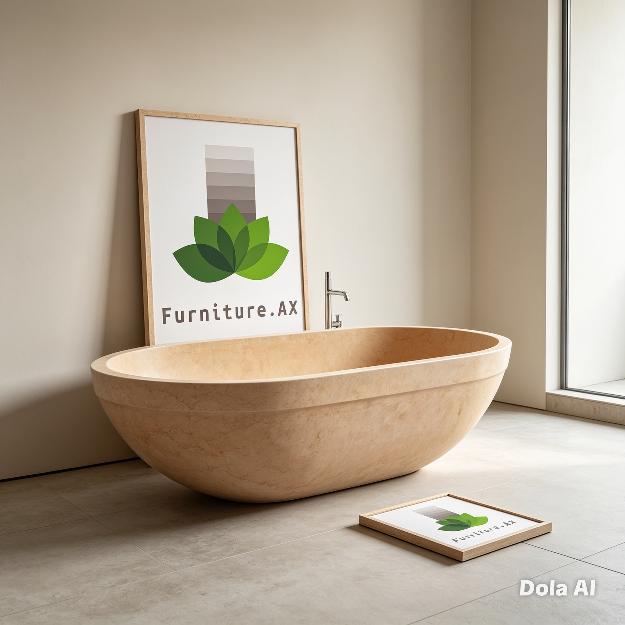 Handcrafted Terrazzo Stone Freestanding Bathtub - Spa Quality (Oval)