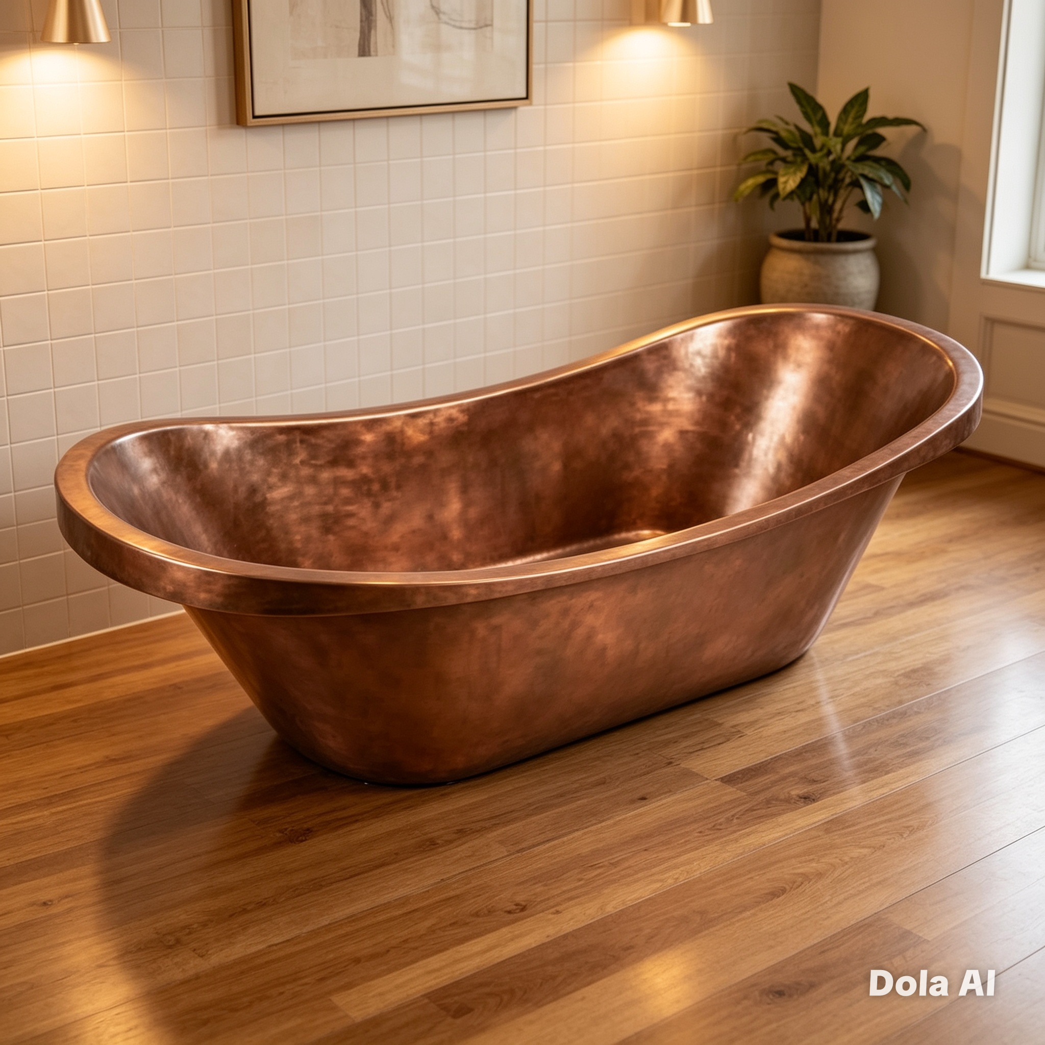 Handcrafted Copper Bathtub - Spa Quality