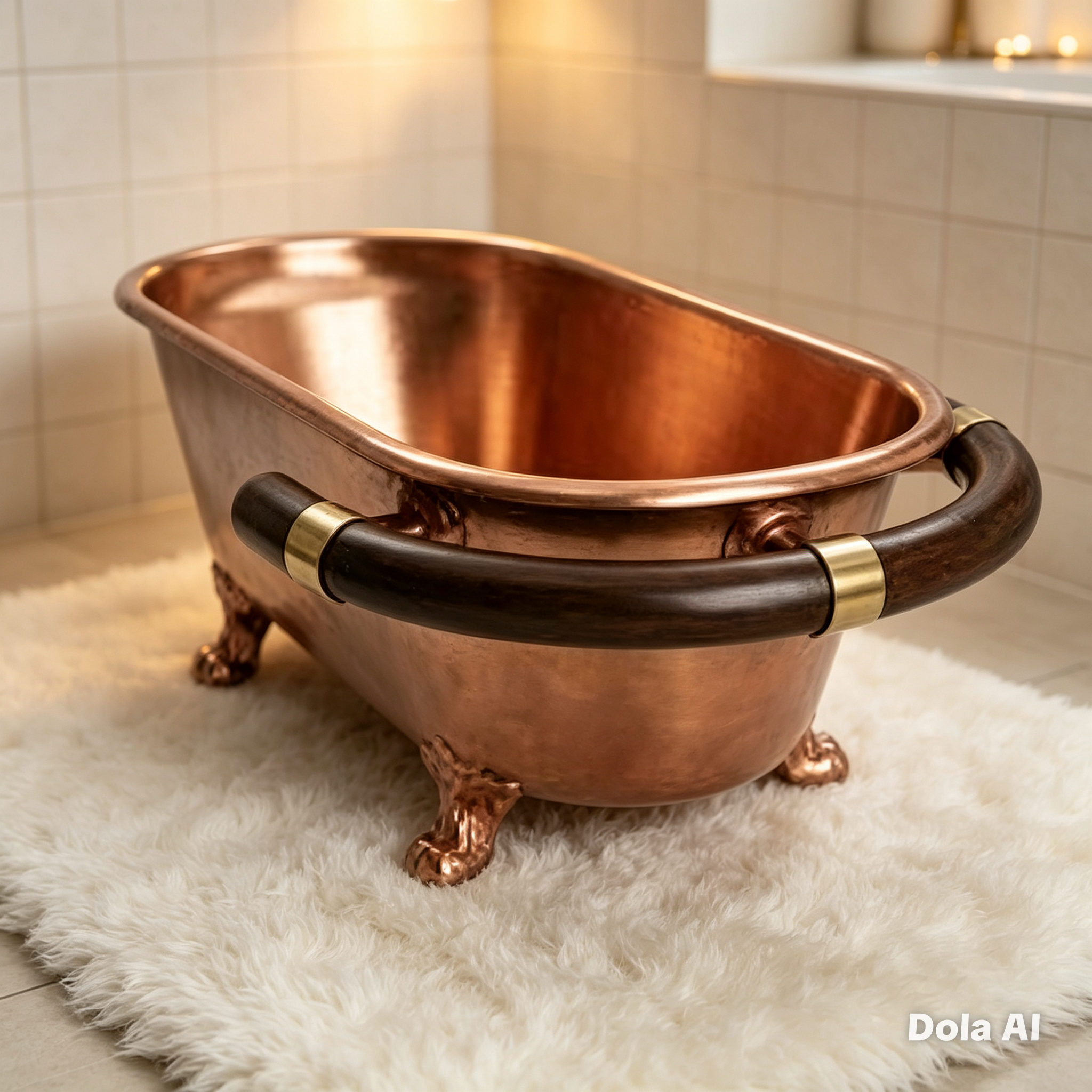 Handcrafted Copper Freestanding Bathtub - Spa Quality
