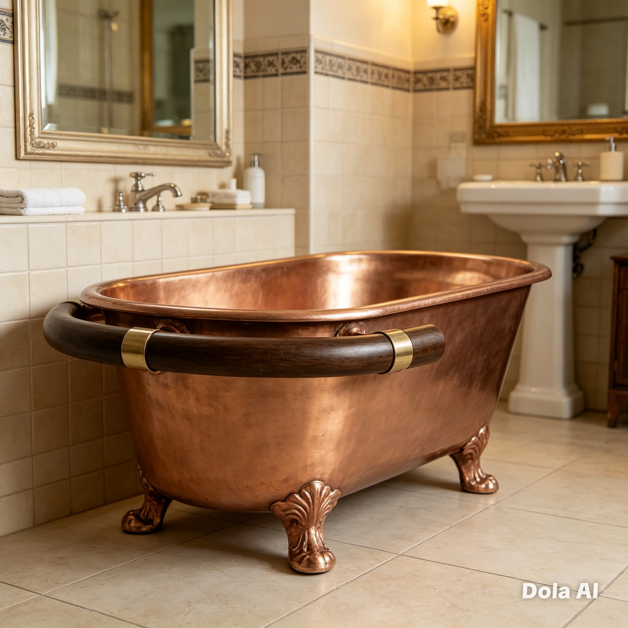 Handcrafted Copper Freestanding Bathtub - Spa Quality