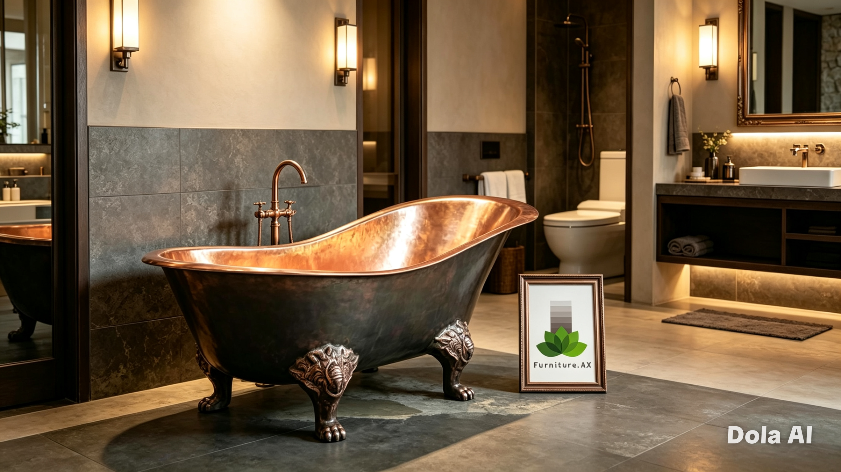 Handcrafted Copper Freestanding Bathtub - Spa Quality