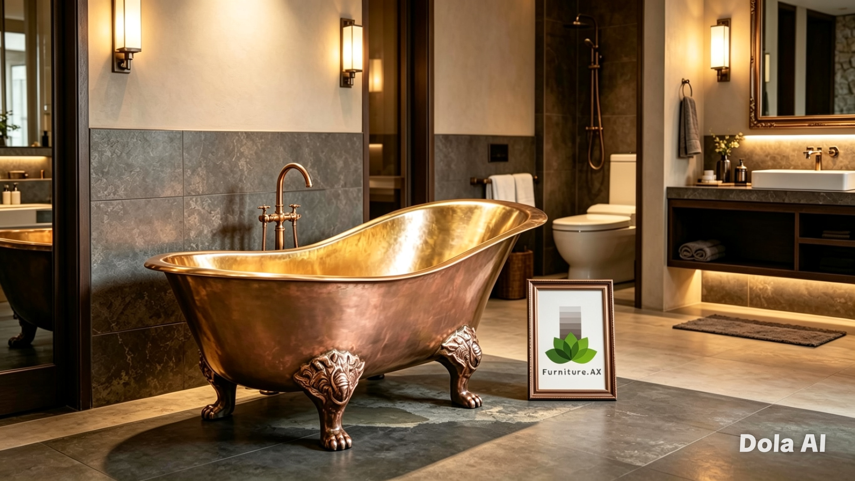 Handcrafted Copper Freestanding Bathtub - Spa Quality
