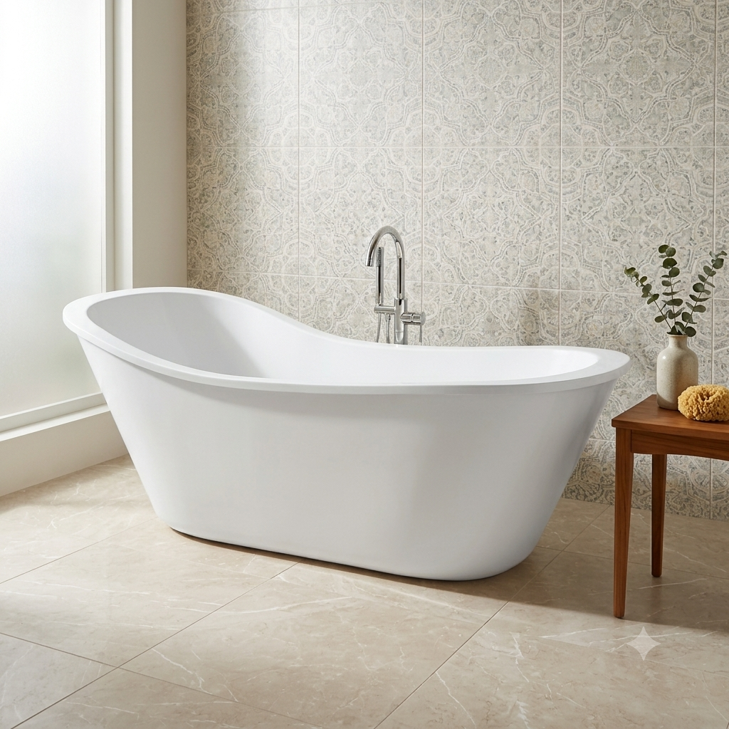 Handcrafted Terrazzo Stone Freestanding Bathtub - Spa Quality (Oval)