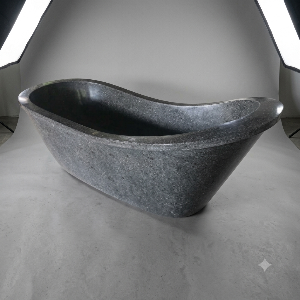 Handcrafted Terrazzo Stone Freestanding Bathtub - Spa Quality (Oval)