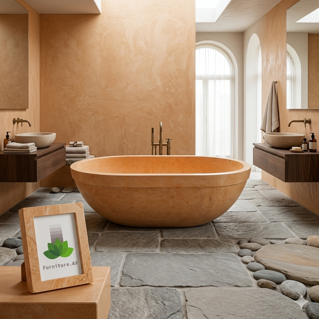 Handcrafted Terrazzo Stone Freestanding Bathtub - Spa Quality (Oval)