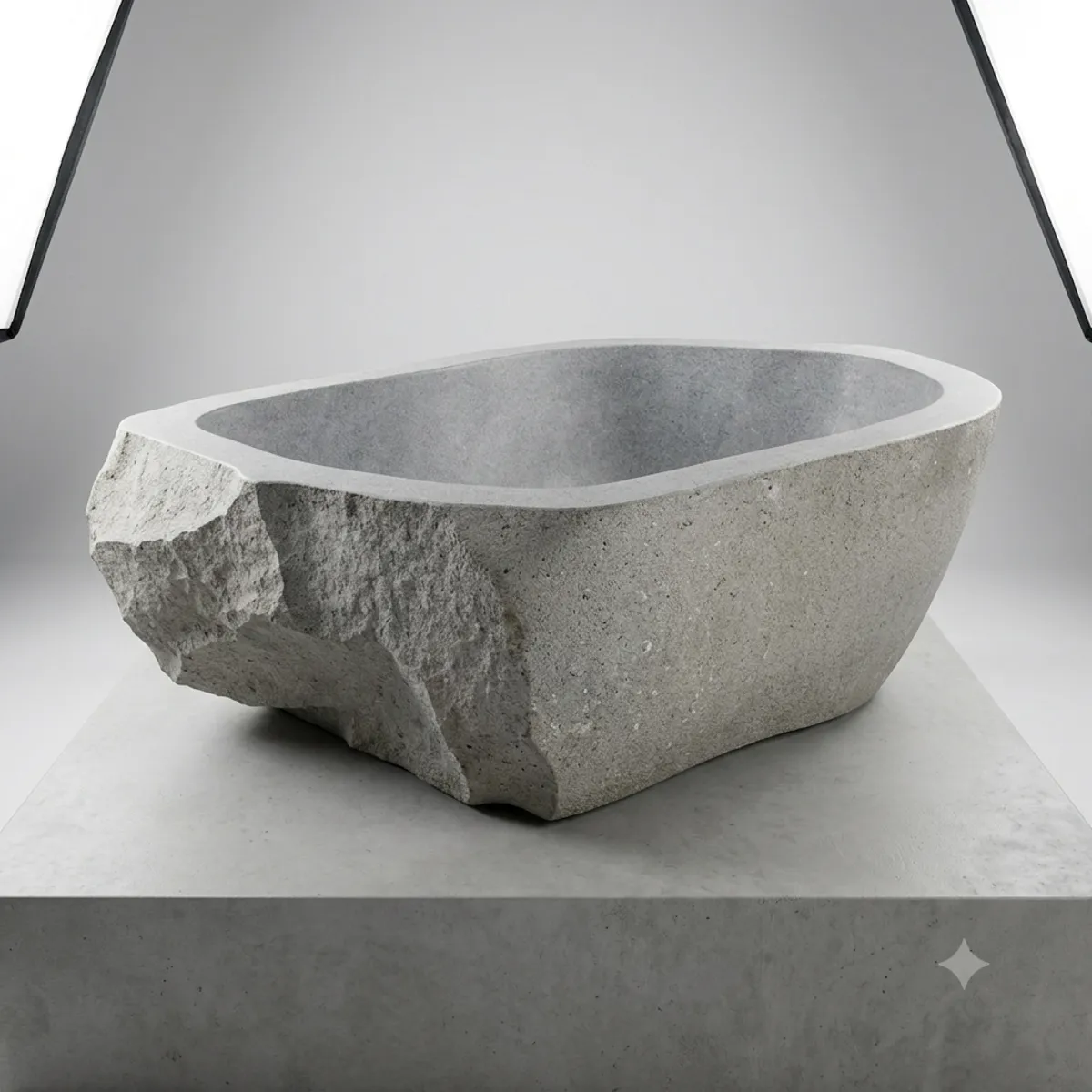 Handcrafted Natural Stone Freestanding Bathtub - Spa Quality