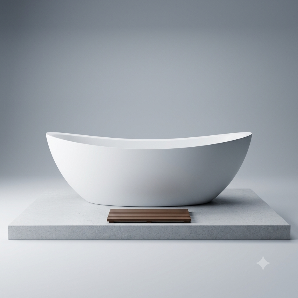 Handcrafted Terrazzo Stone Freestanding Bathtub - Spa Quality