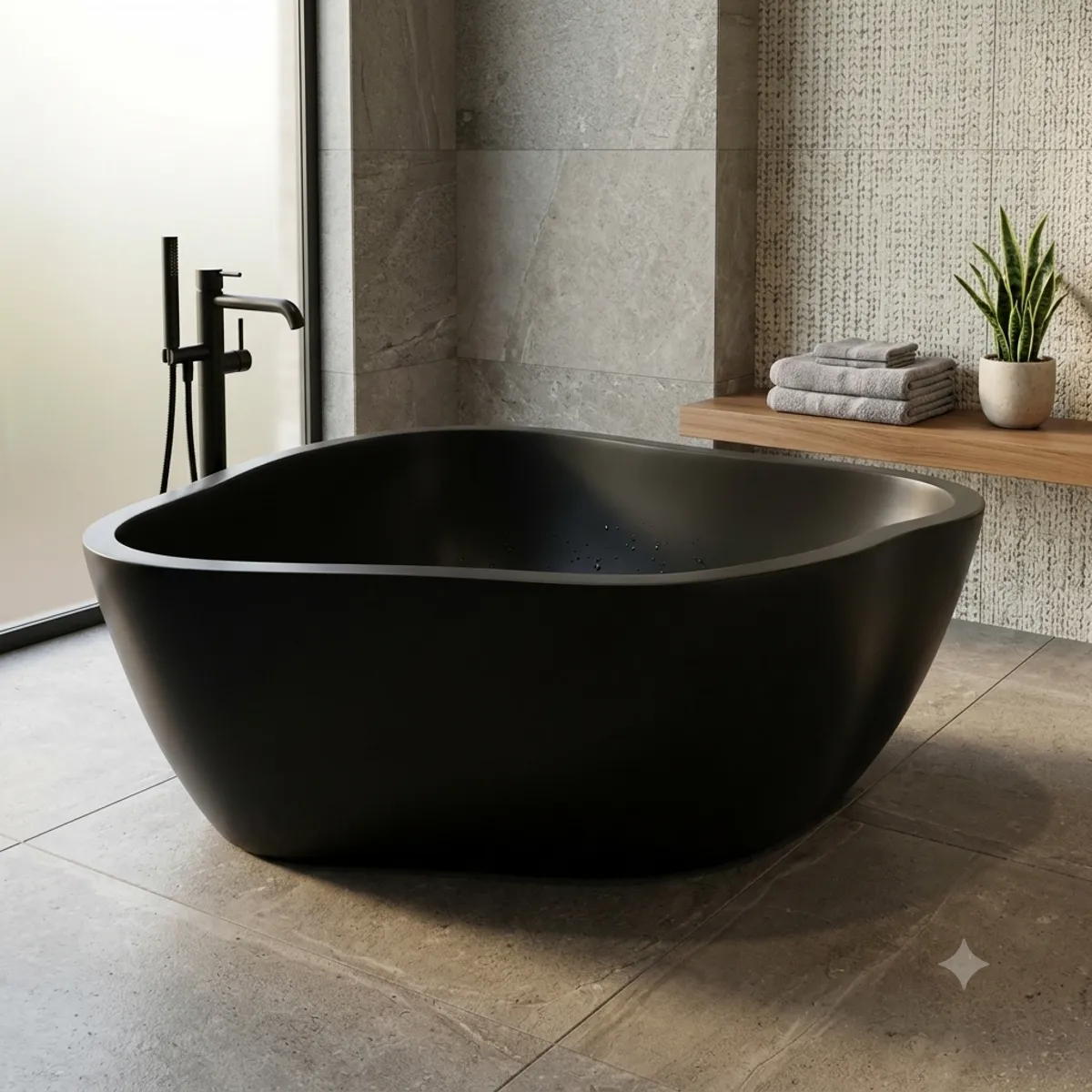 Handcrafted Terrazzo Stone Freestanding Bathtub - Spa Quality