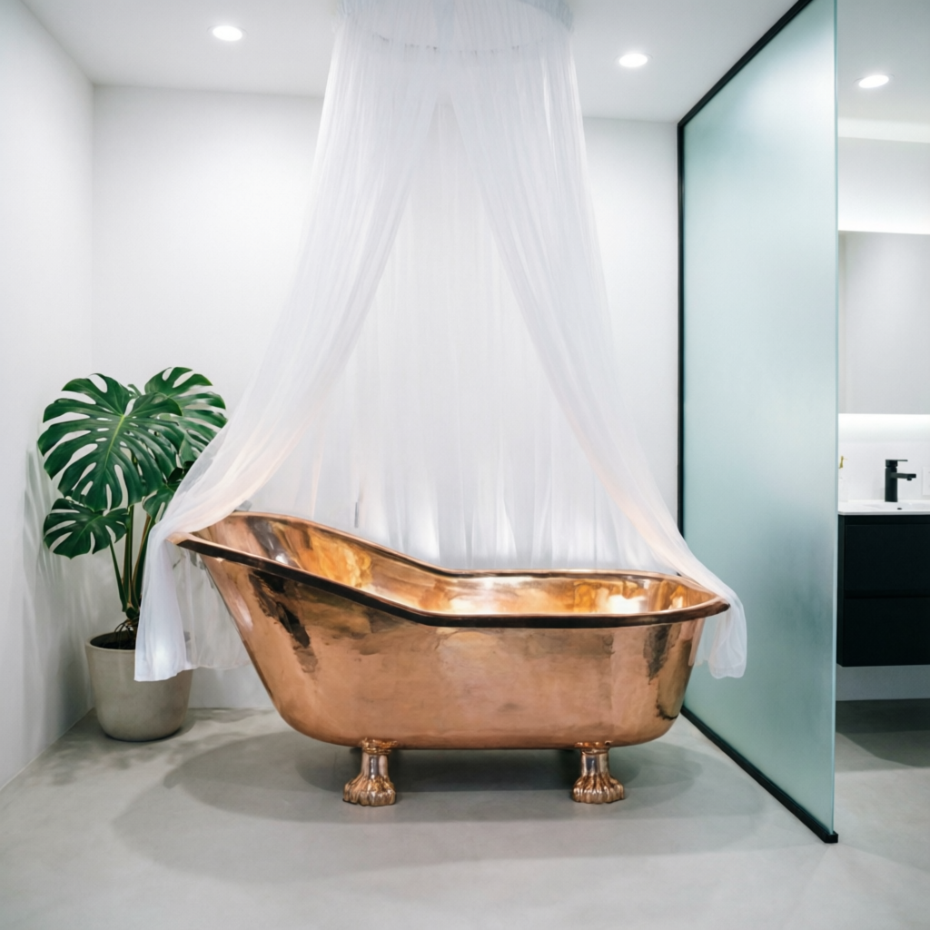 Luxury Freestanding Bronze Bathtub - Handcrafted in Bali