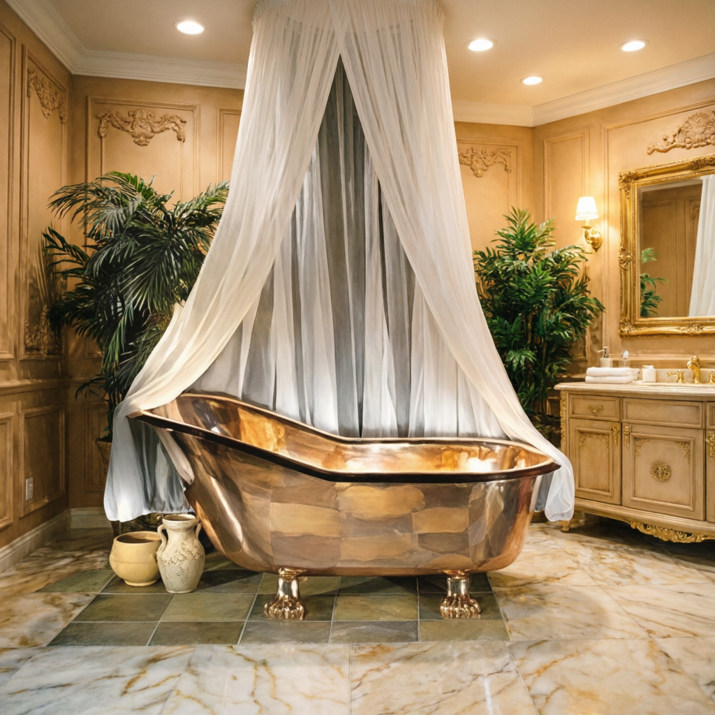 Luxury Freestanding Bronze Bathtub - Handcrafted in Bali