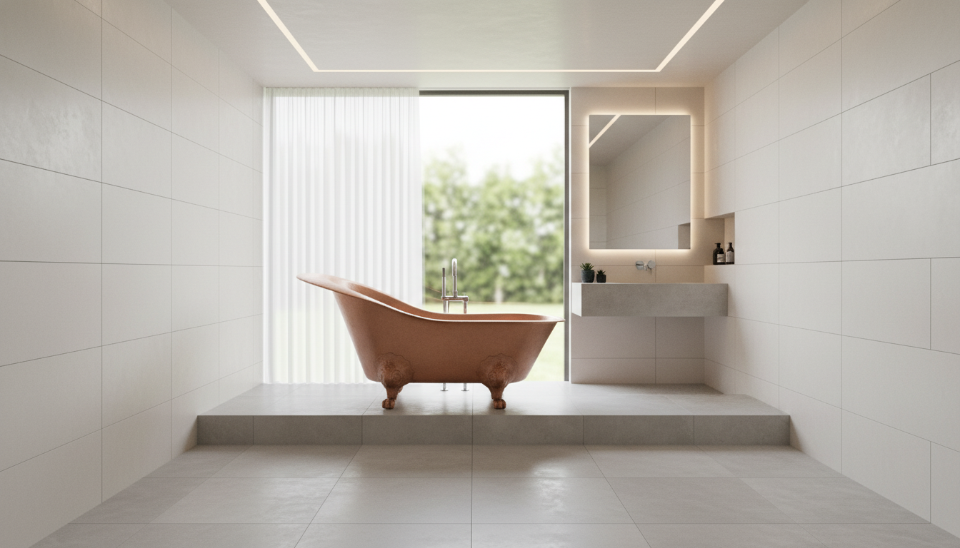 Handcrafted Copper Freestanding Bathtub - Spa Quality