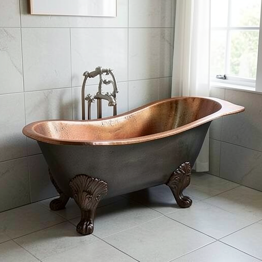 Handcrafted Copper Freestanding Bathtub - Spa Quality