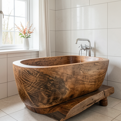 Handcrafted Wooden Freestanding Bathtub - Spa Quality