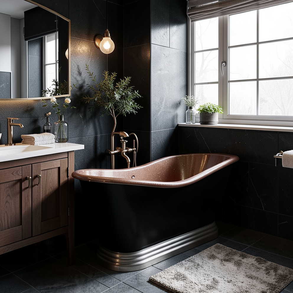 Handcrafted Copper Freestanding Bathtub - Spa Quality