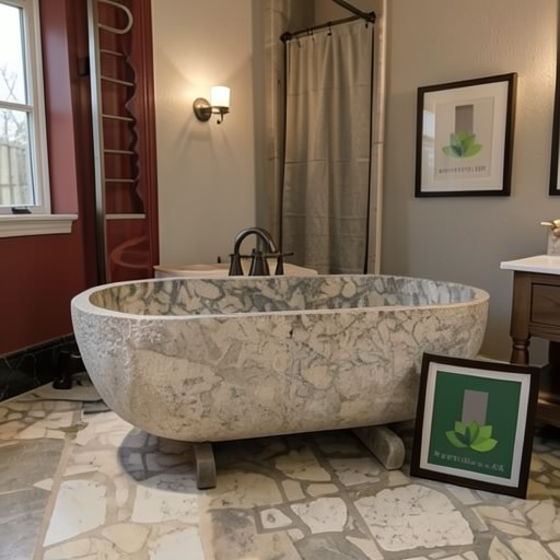 Handcrafted Marble Stone Freestanding Bathtub - Spa Quality (Oval)