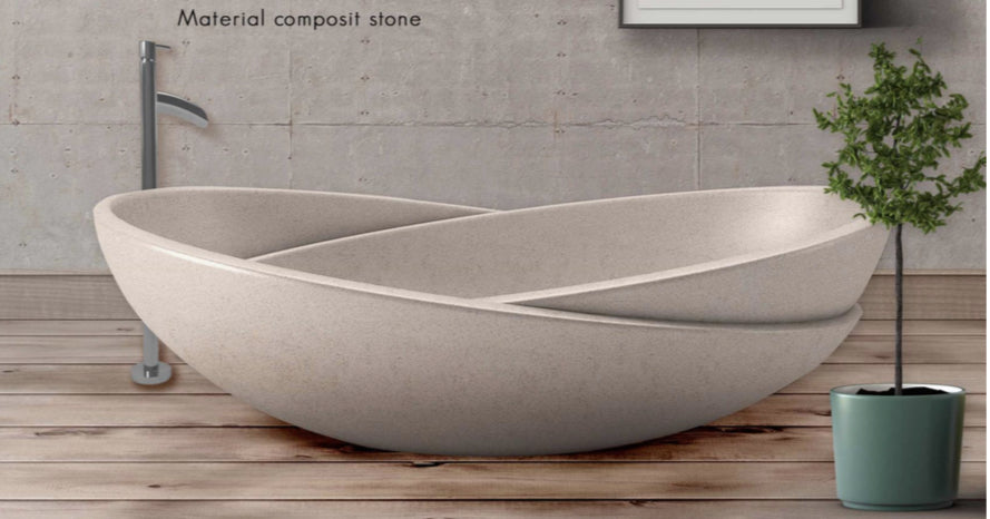 Handcrafted Terrazzo Stone and Cement Freestanding Bathtub - Spa Quality