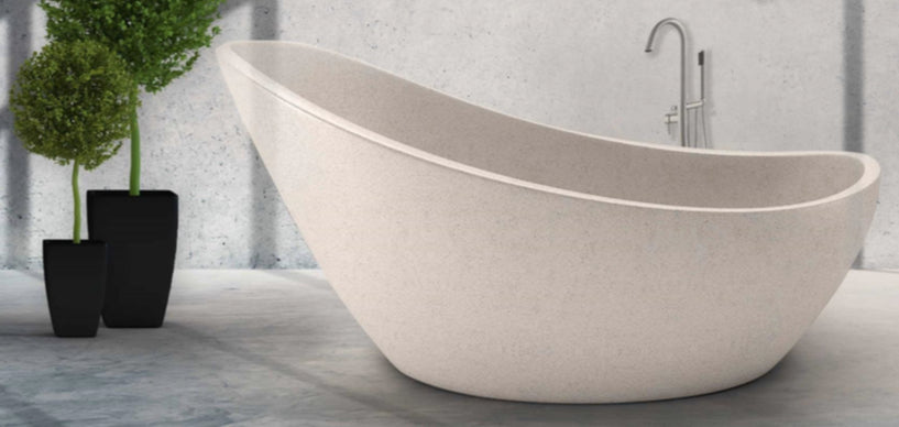 Handcrafted Terrazzo Stone and Cement Freestanding Bathtub - Spa Quality