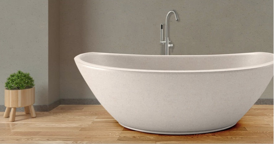 Handcrafted Terrazzo Stone and Resin Freestanding Bathtub - Spa Quality