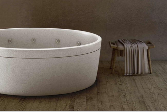 Handcrafted Terrazzo Stone Freestanding Bathtub - Spa Quality
