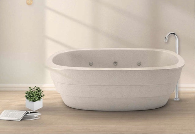 Handcrafted Terrazzo Stone Freestanding Bathtub - Spa Quality