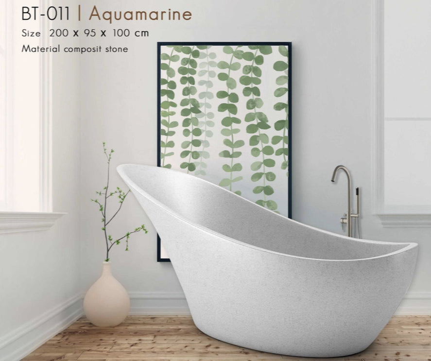 Handcrafted Terrazzo Stone Freestanding Bathtub - Spa Quality