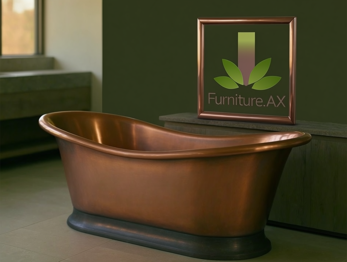 Handcrafted Copper Freestanding Bathtub - Spa Quality