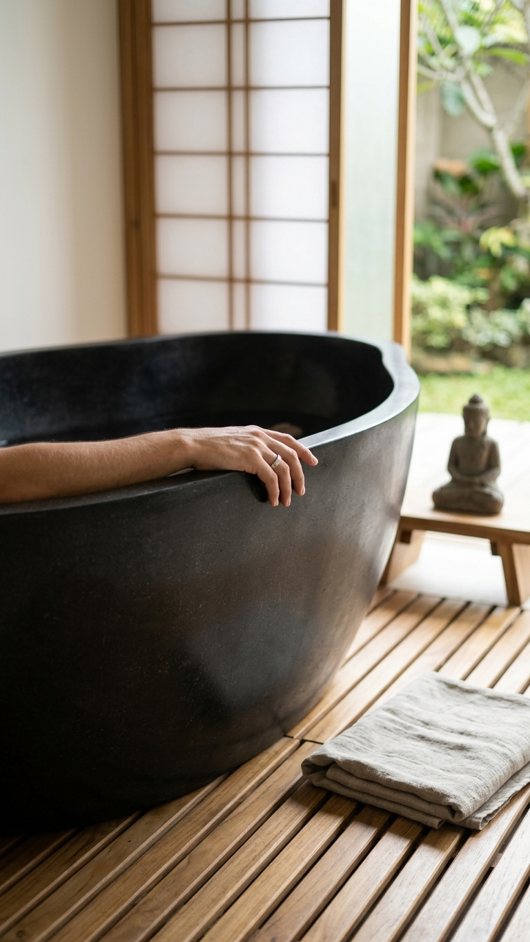 Handcrafted Terrazzo Stone Freestanding Bathtub - Spa Quality