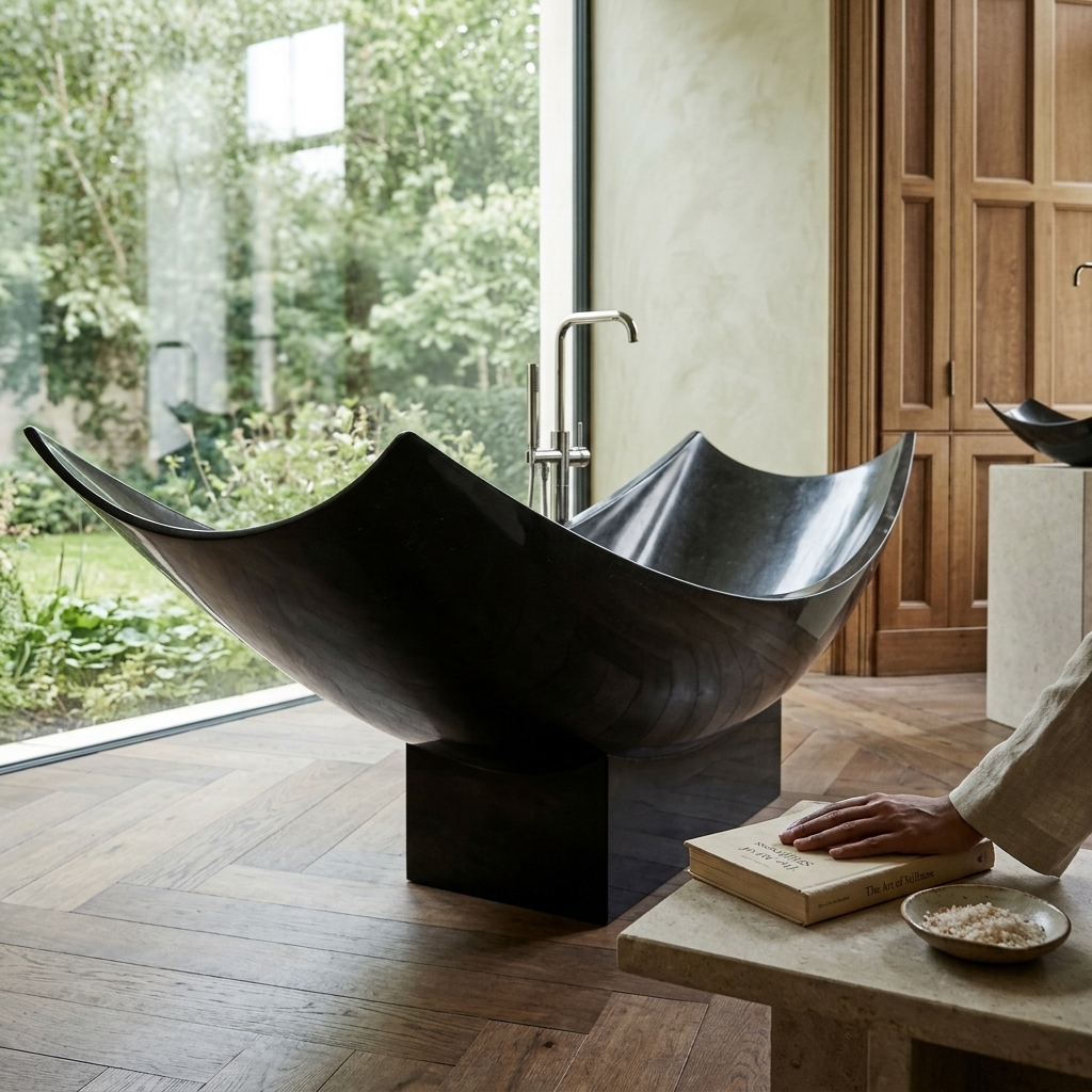 Handcrafted Terrazzo Stone Freestanding Bathtub - Spa Quality (Oval)