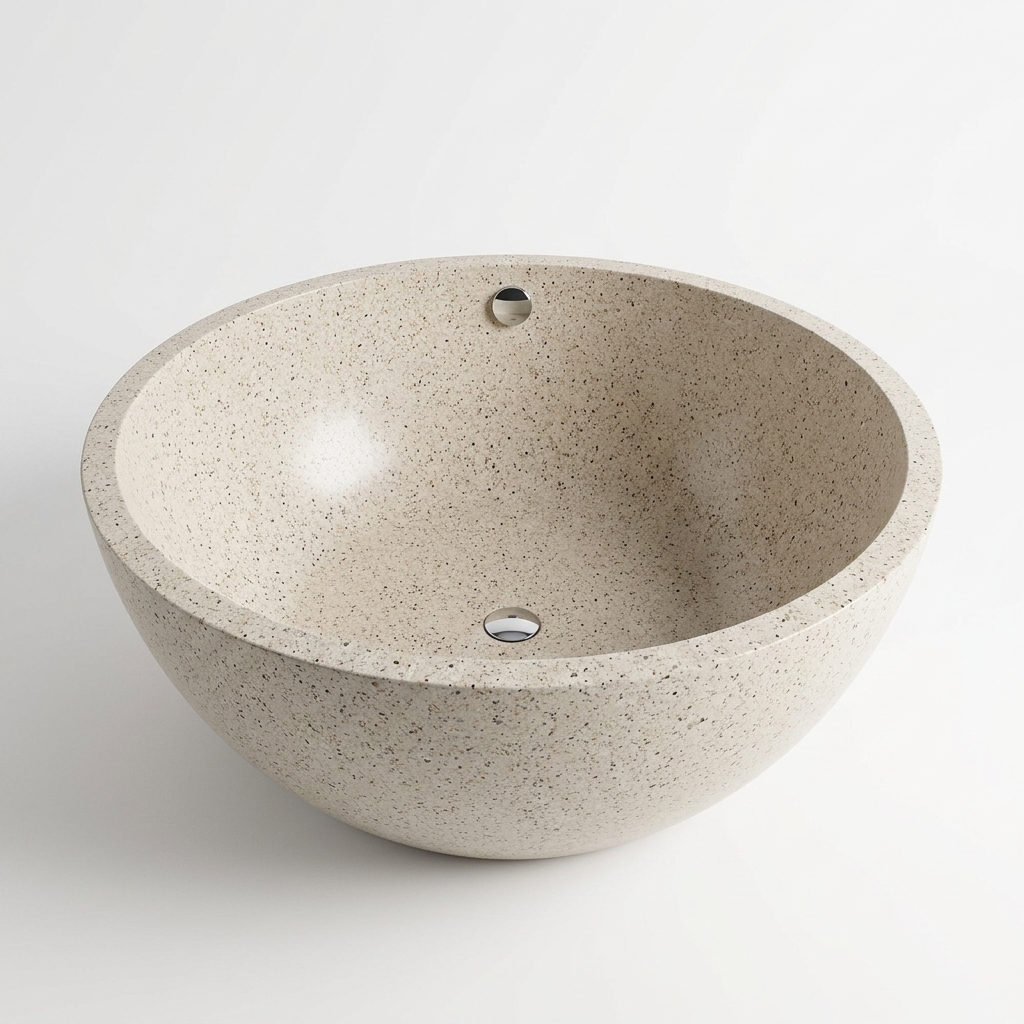 Handcrafted Terrazzo Stone Freestanding Bathtub - Spa Quality