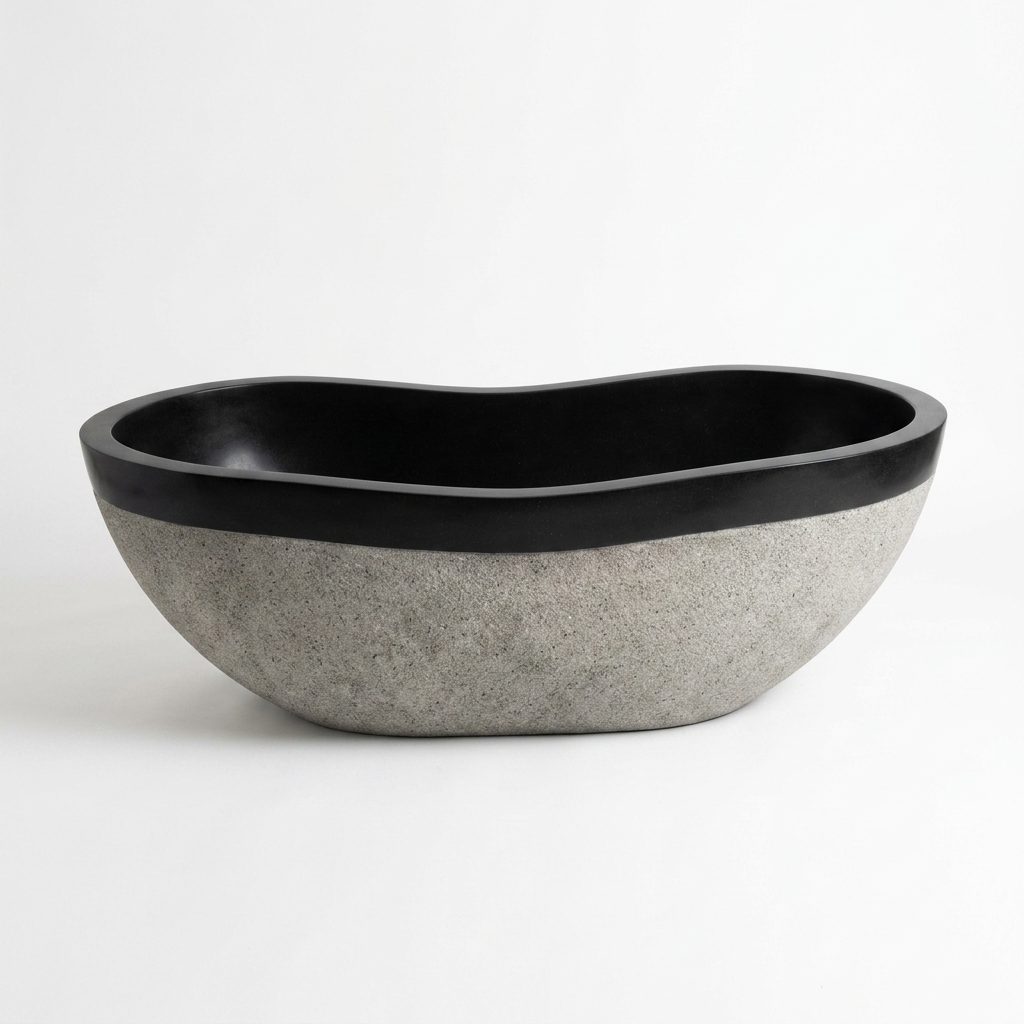 Handcrafted Terrazzo Stone Freestanding Bathtub - Spa Quality (Oval)