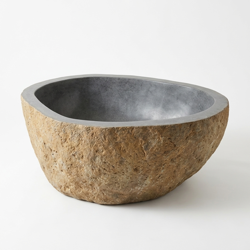 Handcrafted Natural Stone Freestanding Bathtub - Spa Quality