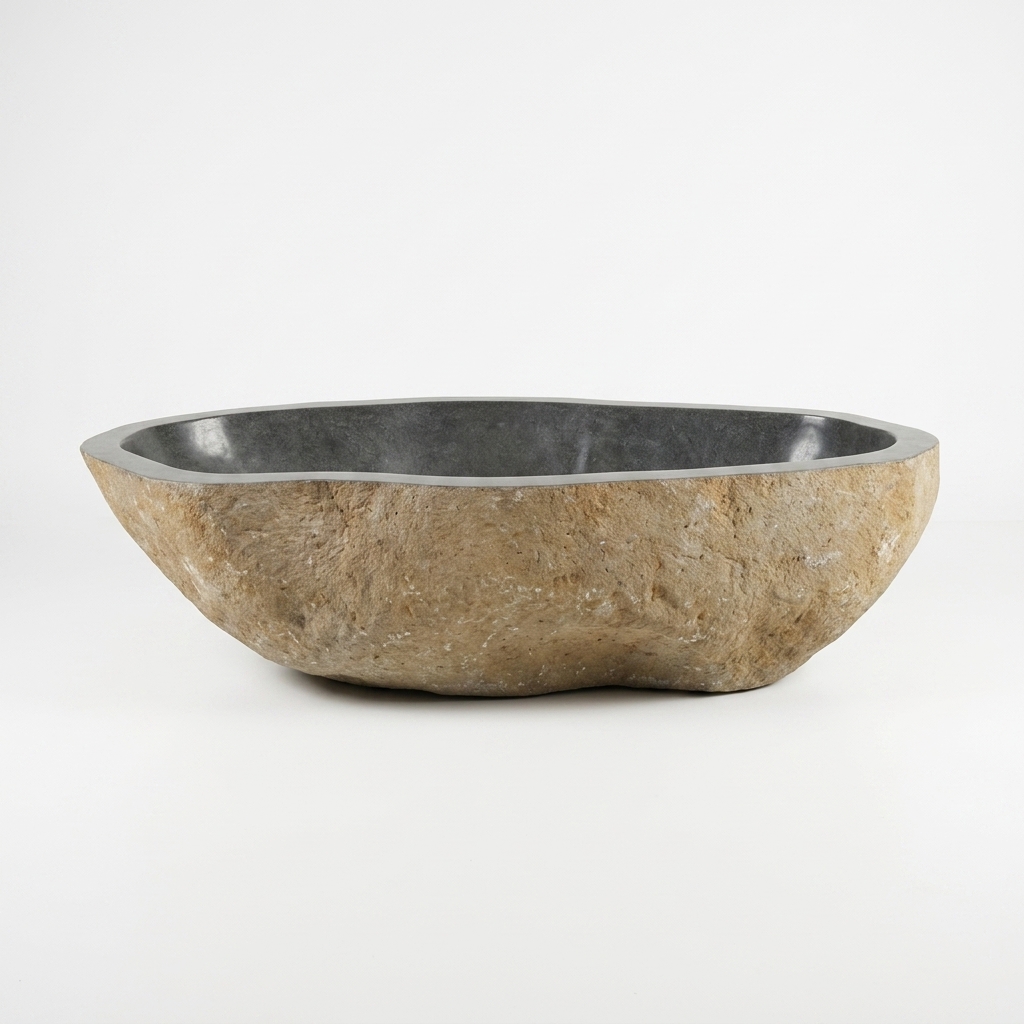 Handcrafted Natural Stone Freestanding Bathtub - Spa Quality
