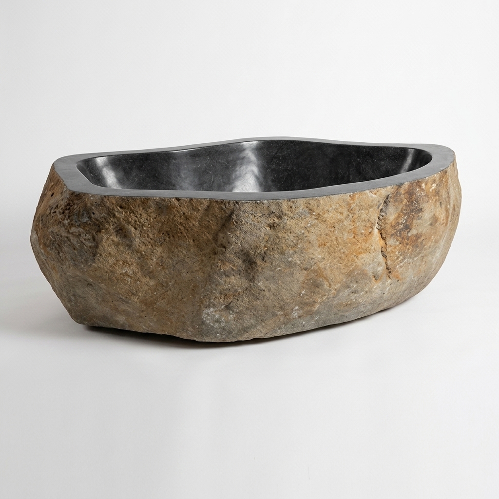 Handcrafted Natural Stone Freestanding Bathtub - Spa Quality
