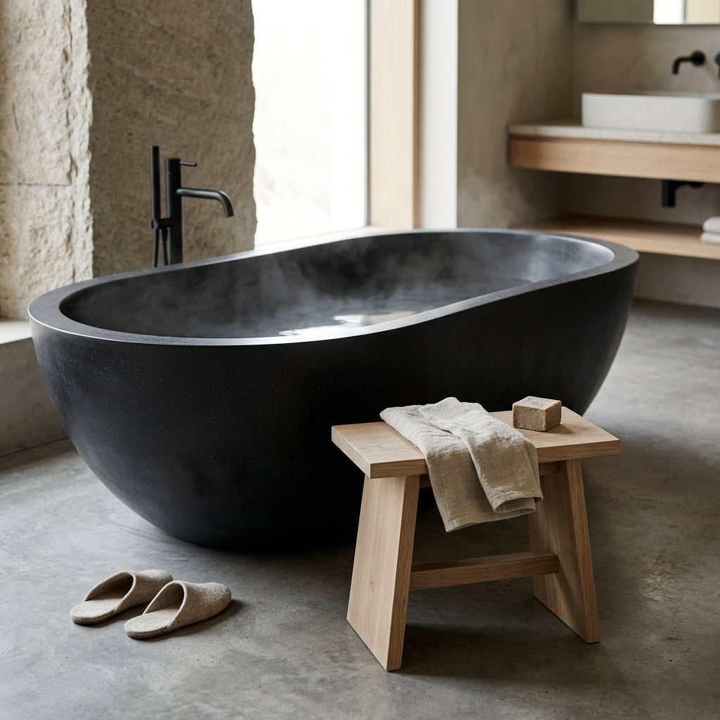 Handcrafted Terrazzo Stone Freestanding Bathtub - Spa Quality