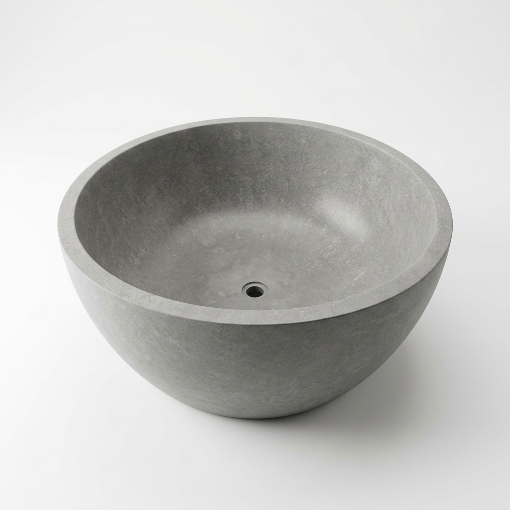 Handcrafted Natural Stone Freestanding Bathtub - Spa Quality (Round)
