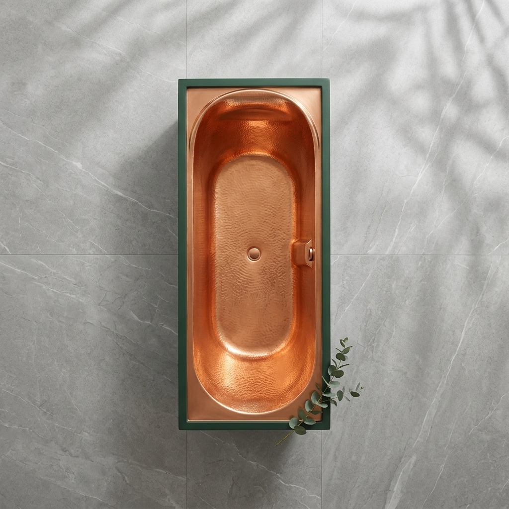 Handcrafted Copper Freestanding Bathtub - Spa Quality
