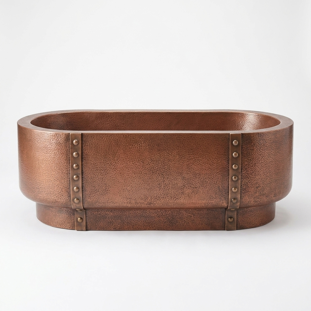 Handcrafted Double-Walled Copper Freestanding Bathtub - Spa Quality