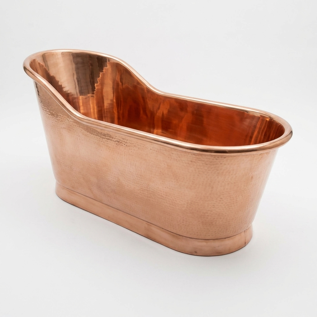 Handcrafted Copper Freestanding Bathtub - Spa Quality