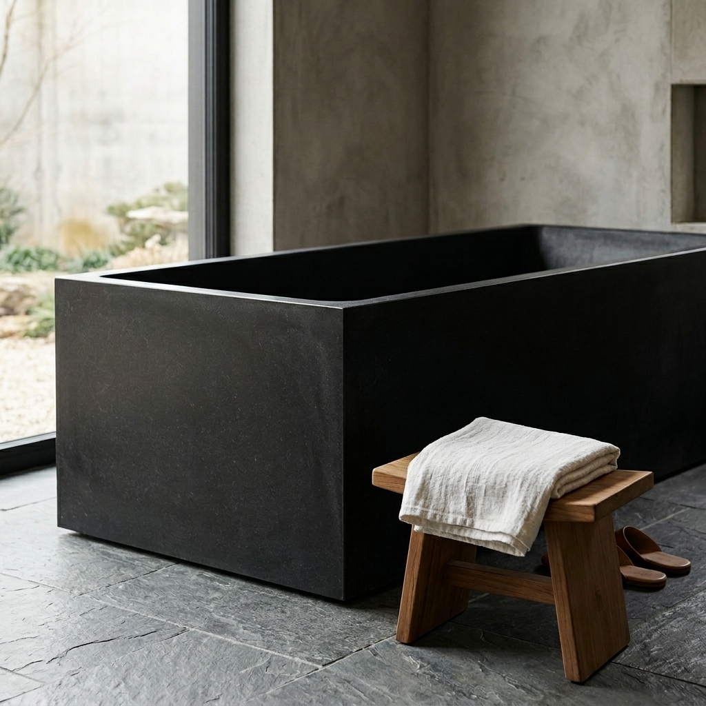 Handcrafted Terrazzo Stone Freestanding Bathtub - Spa Quality (Rectangular)