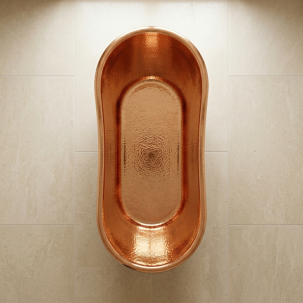 Handcrafted Copper Freestanding Bathtub - Spa Quality