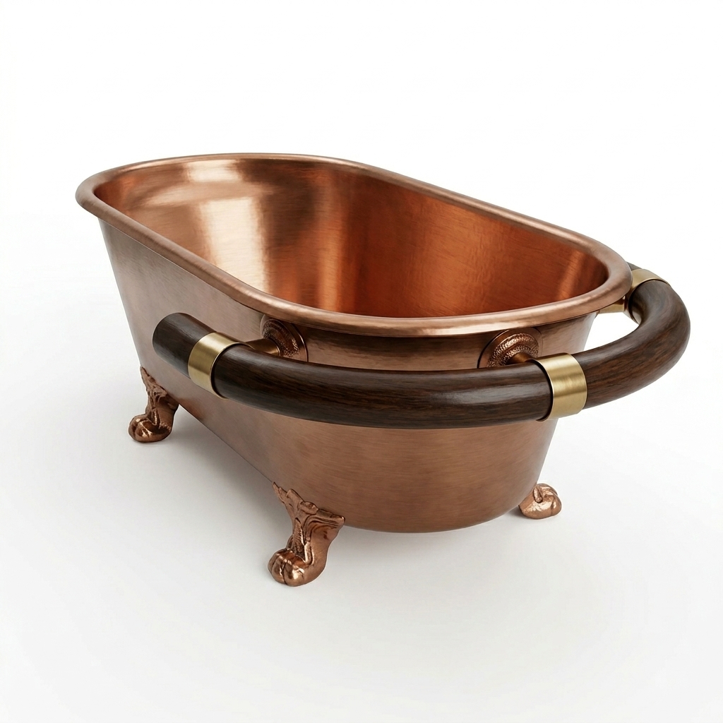Handcrafted Copper Freestanding Bathtub - Spa Quality