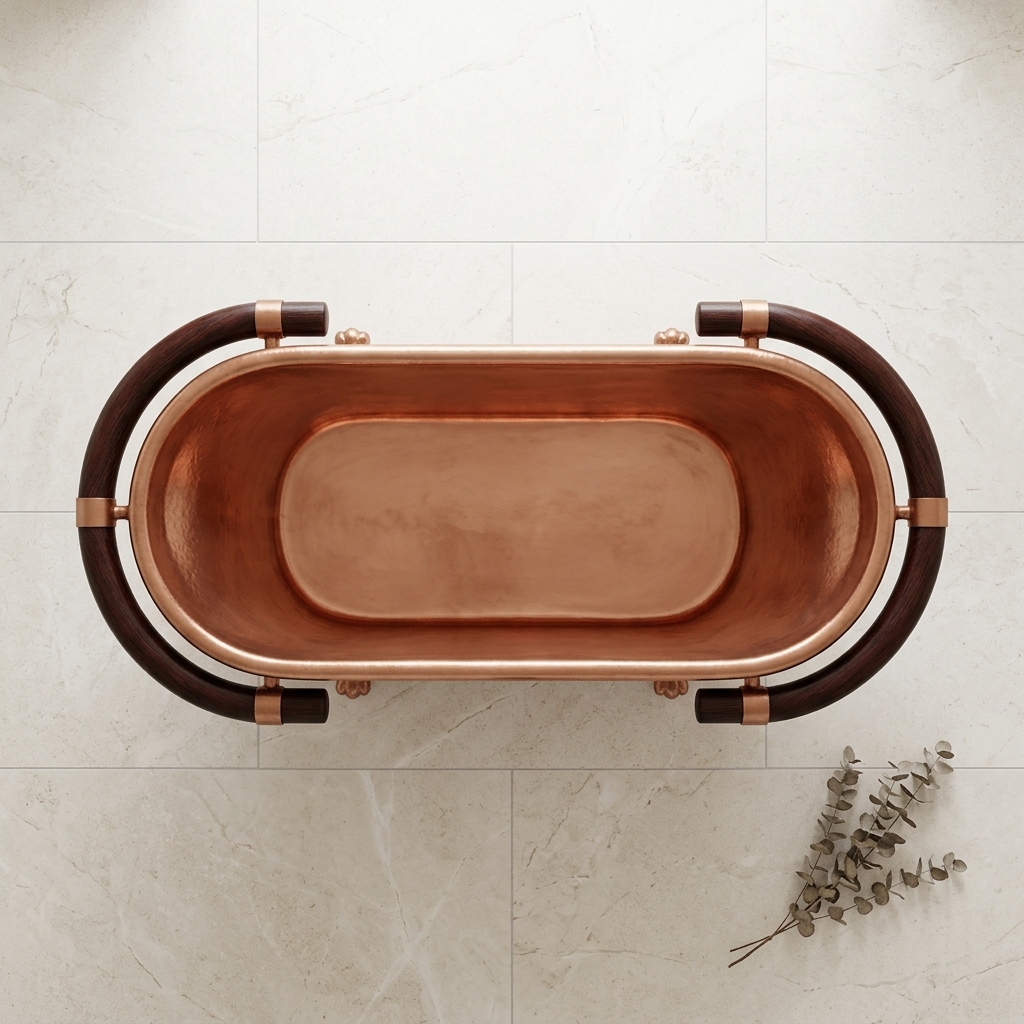 Handcrafted Copper Freestanding Bathtub - Spa Quality