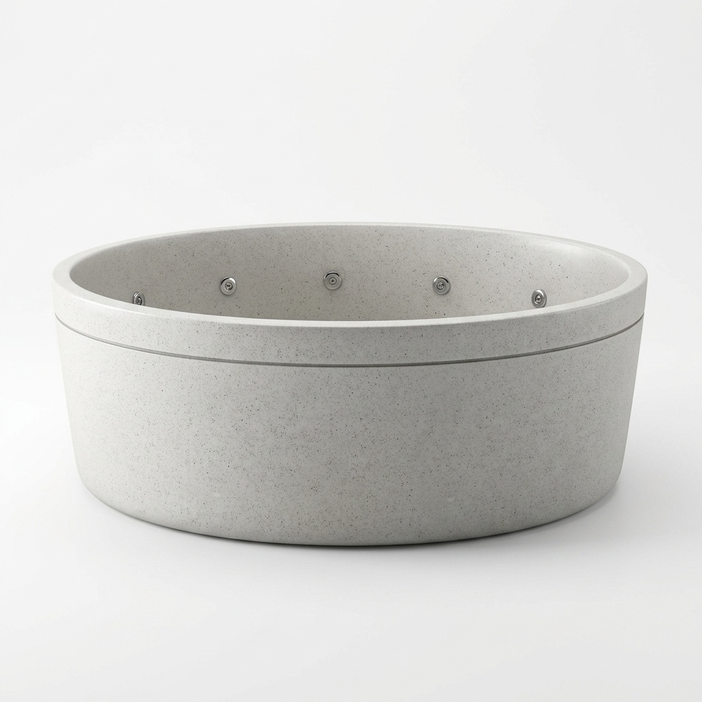 Handcrafted Terrazzo Stone Freestanding Bathtub - Spa Quality