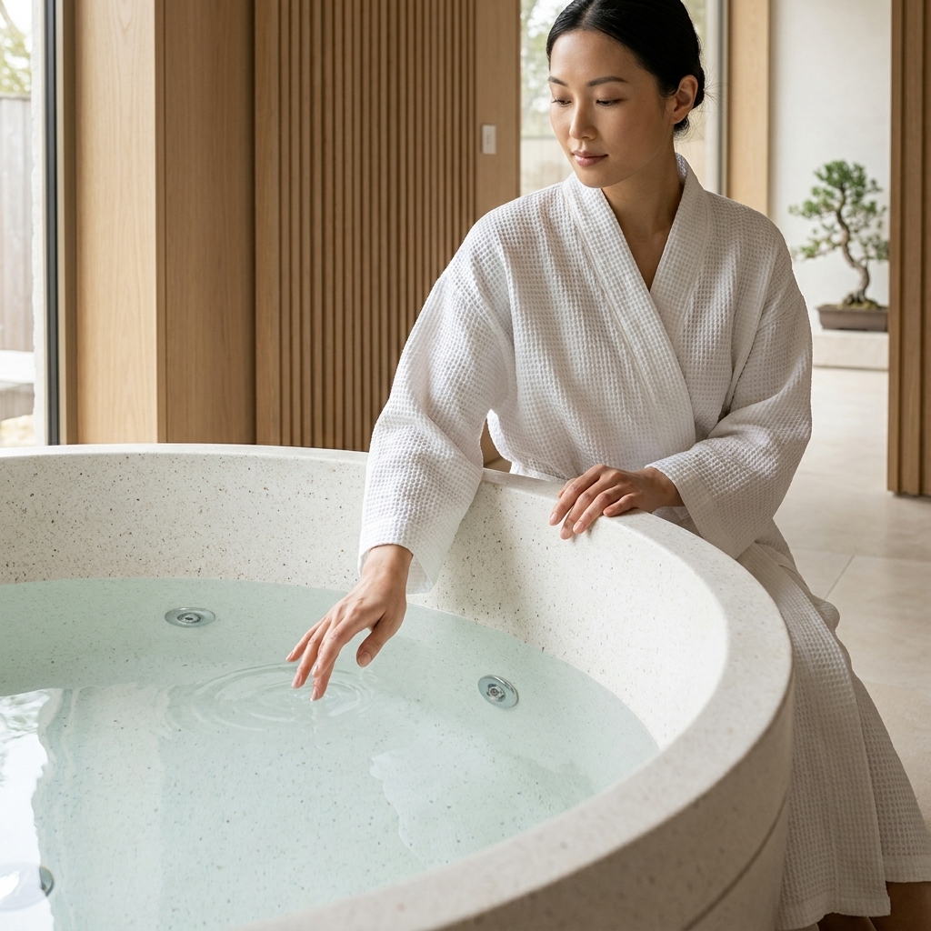 Handcrafted Terrazzo Stone Freestanding Bathtub - Spa Quality